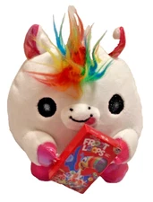 Fruit Loops White Sparkle Rainbow Unicorn 6” Zuru Snackles Richard Plush