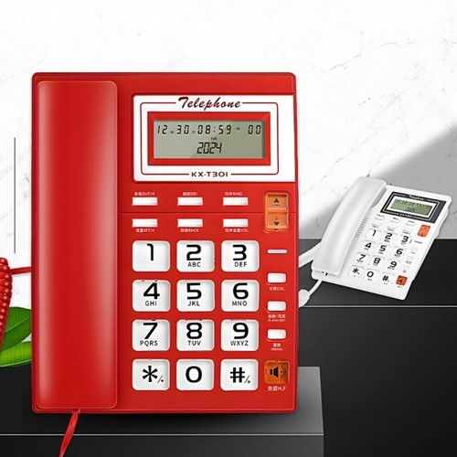 Desktop Corded Telephone for Home Landline Telephone with Big Button Phone - Zdjęcie 6 z 10