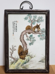 Fine Old Chinese Porcelain Famille Rose Plaque 