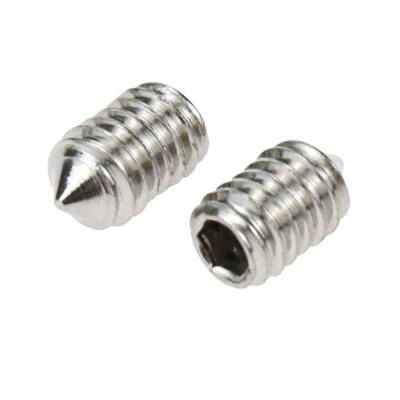 100Pcs Top Wire Pointed Machine Hex Headless Cap Screws 304 Stainless Steel M...