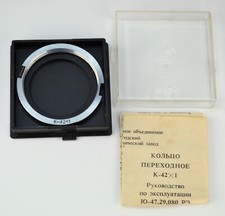 EXC USSR M42-PENTAX-K MOUNT ADAPTER FOR M42 SLR LENSES TO USE WITH PENTAX-K