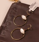 IPPOLITA PRISMA 18K YELLOW GOLD MOTHER OF PEARL TOURMALINE FRONTAL HOOP EARRINGS