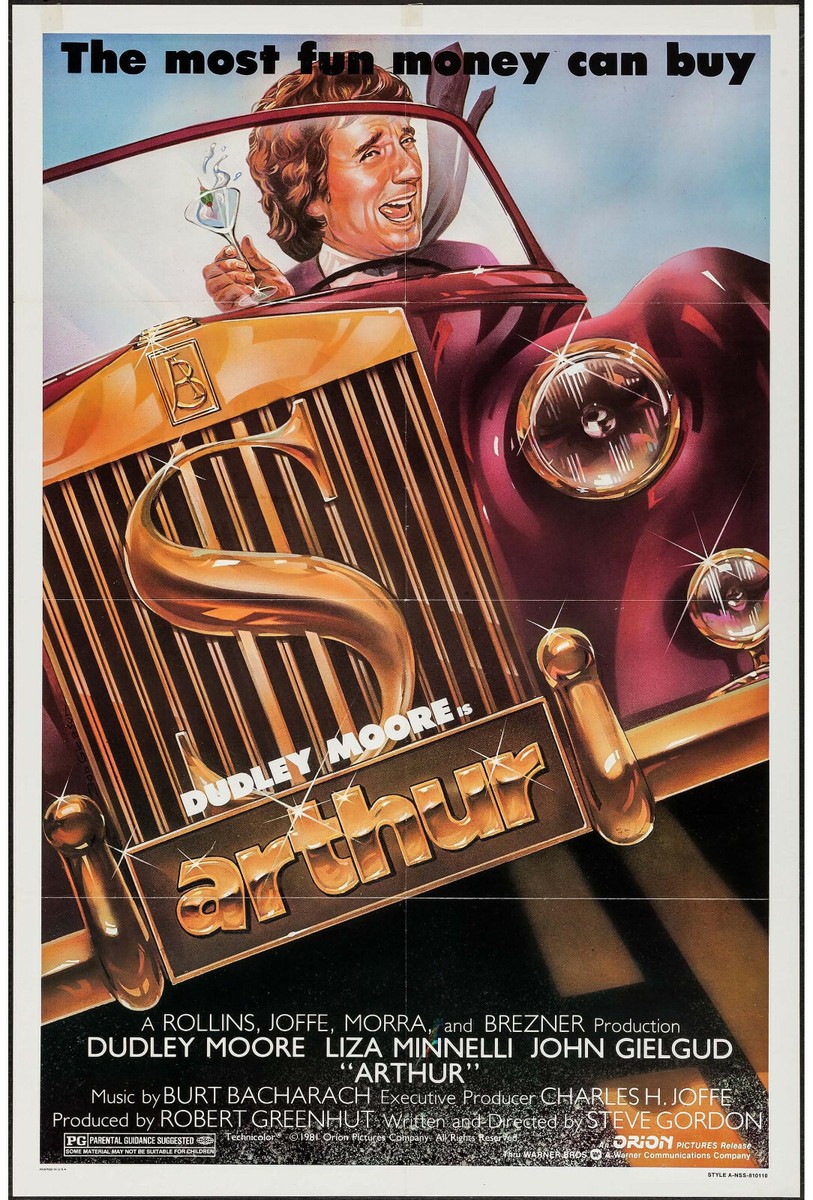 ARTHUR original 1981 27x41 one sheet movie poster DUDLEY MOORE