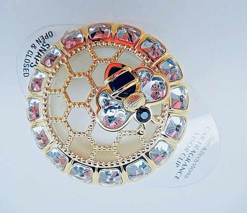 BATH & BODY WORKS SCENTPORTABLE DIAMOND GOLDEN QUEEN BEE CAR VISOR CLIP NEW - Picture 10 of 12