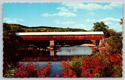 Campton New Hampshire~Bridges~Blair Covered Bridge~Vintage Postcard