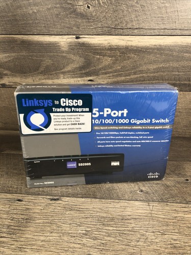 Cisco SD2005 5-Port 10/100/1000 Gigabit Switch  Brand NEW Factory Sealed Network - Picture 1 of 7