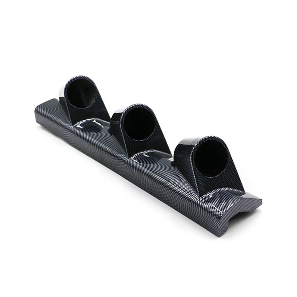 Panel de tablero de pilar universal montaje de fibra de carbono aspecto soporte de cápsula calibre de 3 orificios Foto 3 de 4