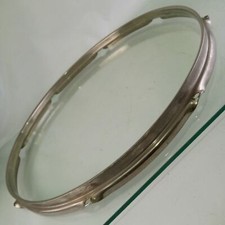 Ludwig 16"BRASS Floor Tom Drum Batter Rim/Hoop 8Lug Triple-Flange Nickel NOB 50s