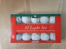 Kurt Adler Baseball Lights 10 light set WORKS Sports theme NEW
