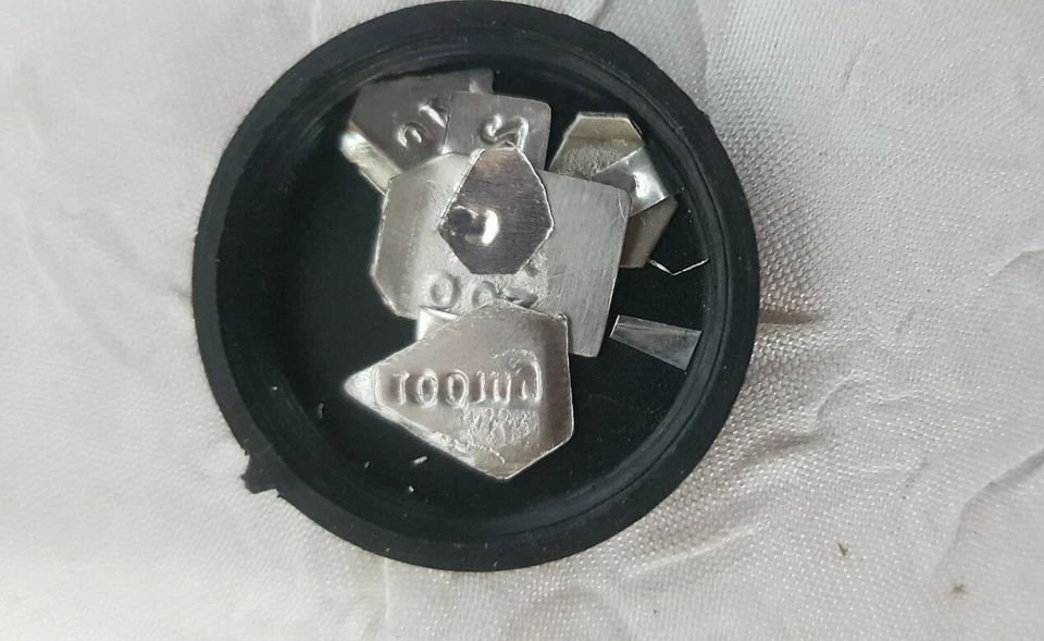 RARE Lot de poids anciens en laition MASSIF pour balance roberval - Photo 4/4