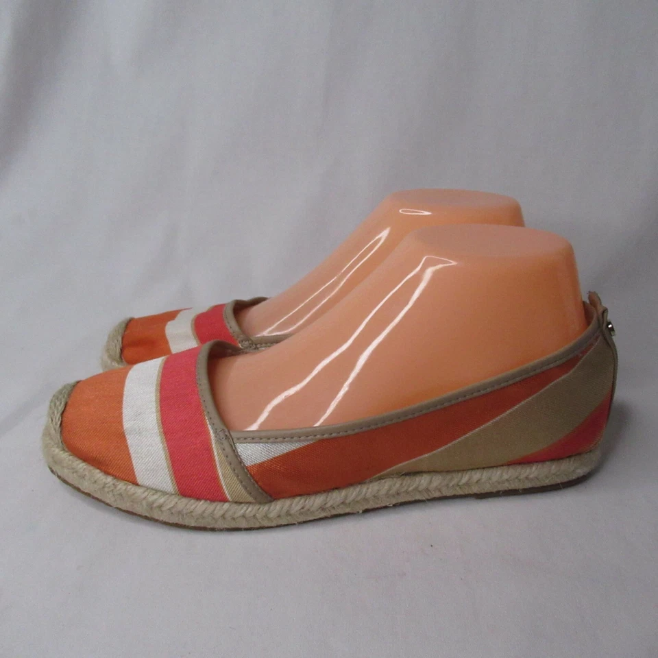 Antonio Melani Striped Espadrilles Teegan 8 M Orange Teegan - Image 3 of 4