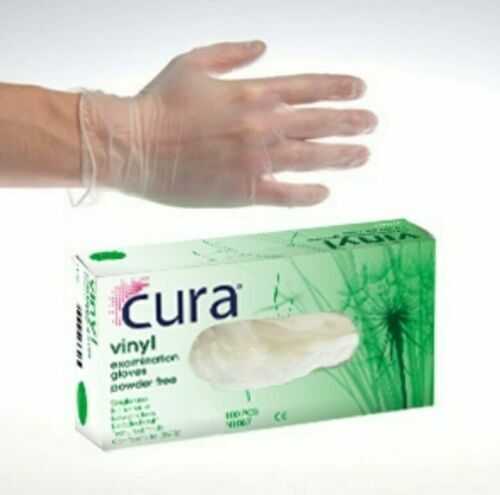Disposable Clear Medical Examination Vinyl Gloves Powder FREE 100pcs  S/M/L/EX.L - Afbeelding 1 van 10