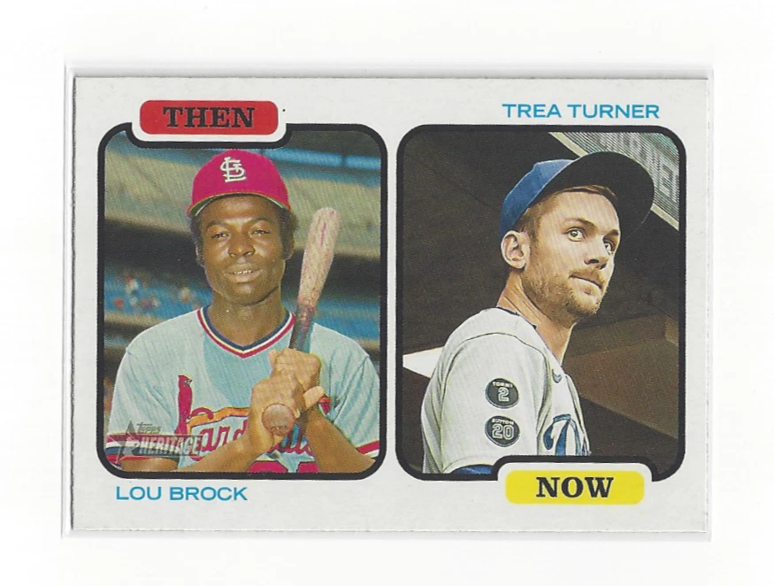Lou Brock Trea Turner 2022 Heritage Then Now #TAN-BT Insert