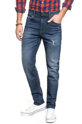 Lee Austin Jeans Men's W30 L32 Denim Regular Tapered Distressed True Blue Trash