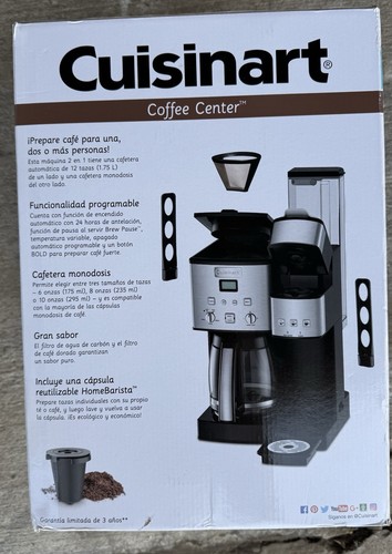 Cuisinart Coffee Center 2 In 1, 12 Cup Or Single Serve Coffee Maker *** NEW *** - Picture 5 of 6