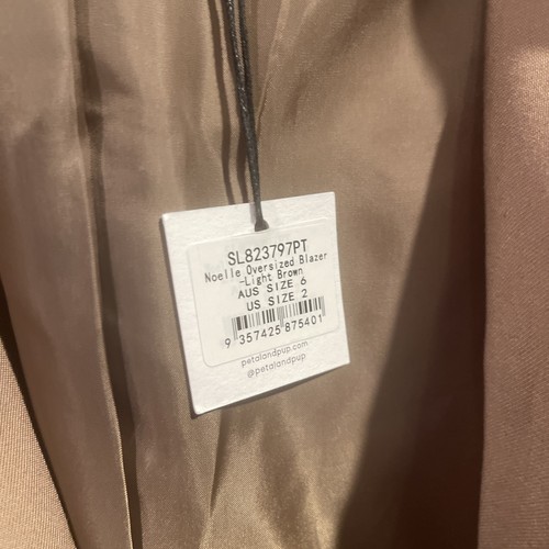 Petal & Pup Blazer NWT Womens Size 2 Light Brown Noelle Oversized Nena Evans - Picture 3 of 16