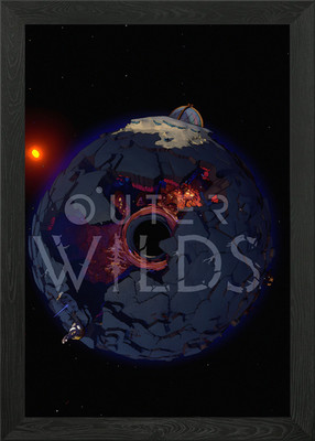 Outer Wilds Planet Framed Wall Art Poster Canvas Print Picture