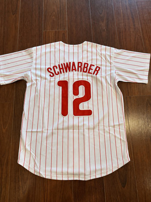 Kyle Schwarber Philadelphia Phillies #12 Pinstripe Jersey Adult NWT ALL SIZES