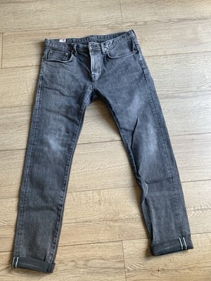 Edwin Herren Grau Selvedge Straight Made in Japan Jeans W33 L32''