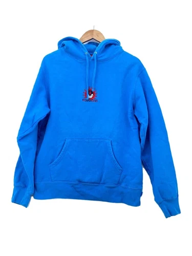 Sweat à capuche Supreme bleu M occasion