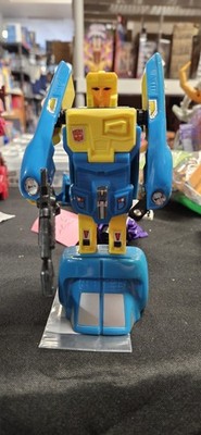 Vintage 1988 Transformers G1 Headmaster Nightbeat w Muzzle , Seat And Large Gun 