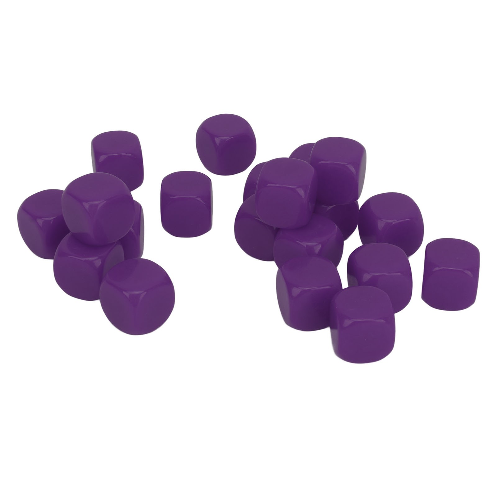 HOT (Purple)20pcs Dice Round Corner Blank Plastic 16mm Teaching Toys Dice For Bo