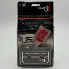 Allsop 3 Cassette Head Cleaner with Storage Stand & Fluid Container Vintage New