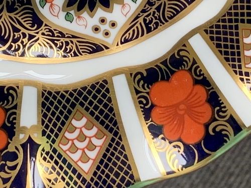 Royal Crown Derby Old Imari 1128 Wavy Fluted Sheffield Dessert Plate 8.5" - 1st - Picture 3 of 17