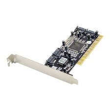 32Bit PCI TO 4Port SATA Adapter SIL3114 RAID 1.5Gbit/s For SSD Solid State Drive