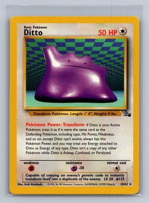 Ditto (18) Rare Fossil 18/62 MP