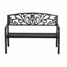 2 Seater Porch Chair Cast Iron Garden Decorative Patio Park Outdoor Bench Seat