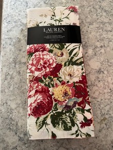Lauren Ralph Lauren Kitchen Towels Floral, Flowers Set of 3, 100% Cotton