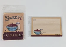 Gregory Gorham  SWEET CHERRIES Recipe Cards and Blank Note Cards NEW