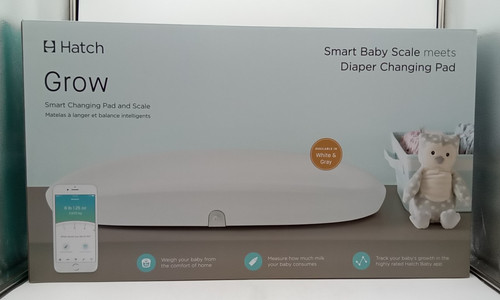 Hatch Grow Smart Changing Pad and Scale, Gray or White - Damaged Box