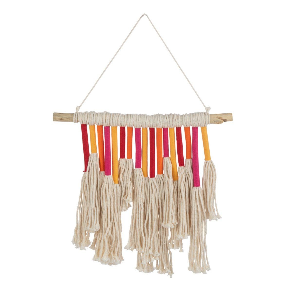 Suspension murale Ateba 40cm decoration ethnique coloree pour salon