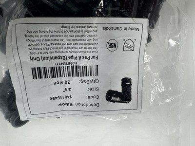 25 Pack F1960 3/4'' Pex A Poly Expansion Fittings 90 Degree Elbow High Quality