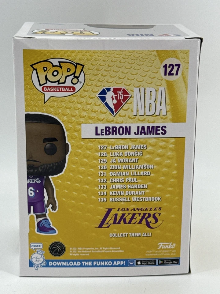 Funko Pop! NBA LeBron James #127 Los Angeles Lakers Basketball Figure - Image 4 of 4