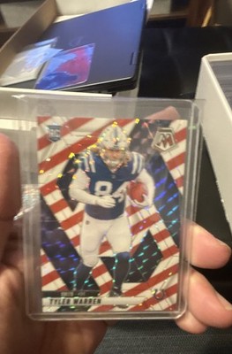 2025 Panini Mosaic - Rookies Tyler Warren #354 Red & White Stripe Prizm (RC)