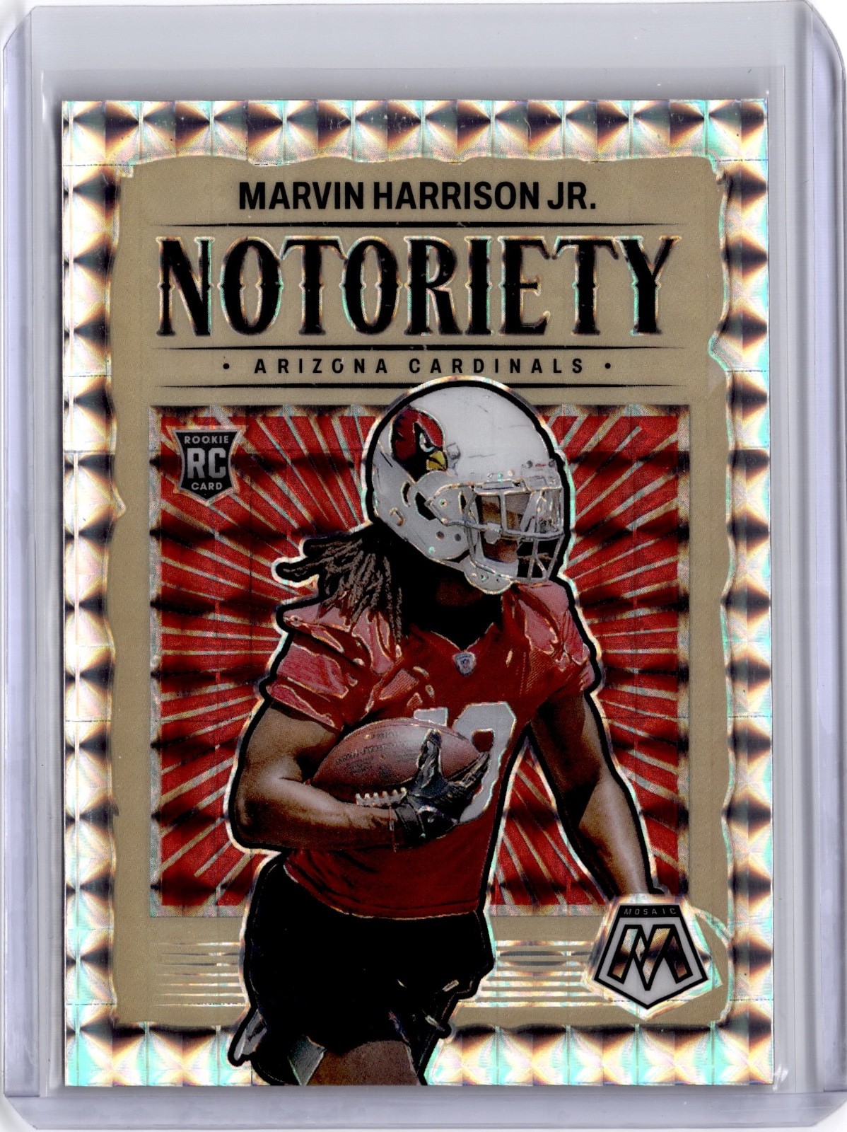 2024 Panini Mosaic Marvin Harrison Jr Notoriety Silver Mosaic Prizm Rookie RC