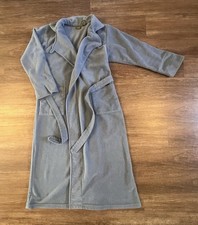 Vintage LL Bean Robe Women Regular Blue Fleece Belt Pockets Made In USA 90s G12