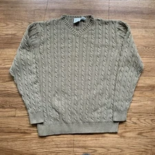 Field Gear Cable Knit  Pull Over Tan Sweater Large