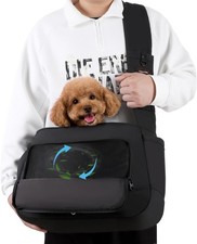 Dog Sling Carrier for Small Medium Dogs  Cats, Fits 7  18lbs, Soft Puffy L