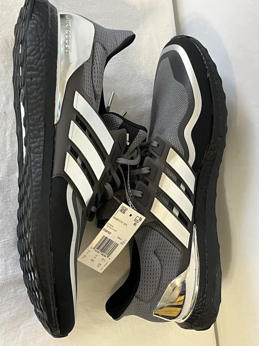 adidas Ultraboost Metal DNA Running Shoes, Grey, EG8103, Men’s Size 18