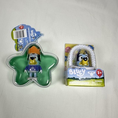 Bluey Startoy Ornament & Bluey Easter Basket Figures Lot of 2 - Moose