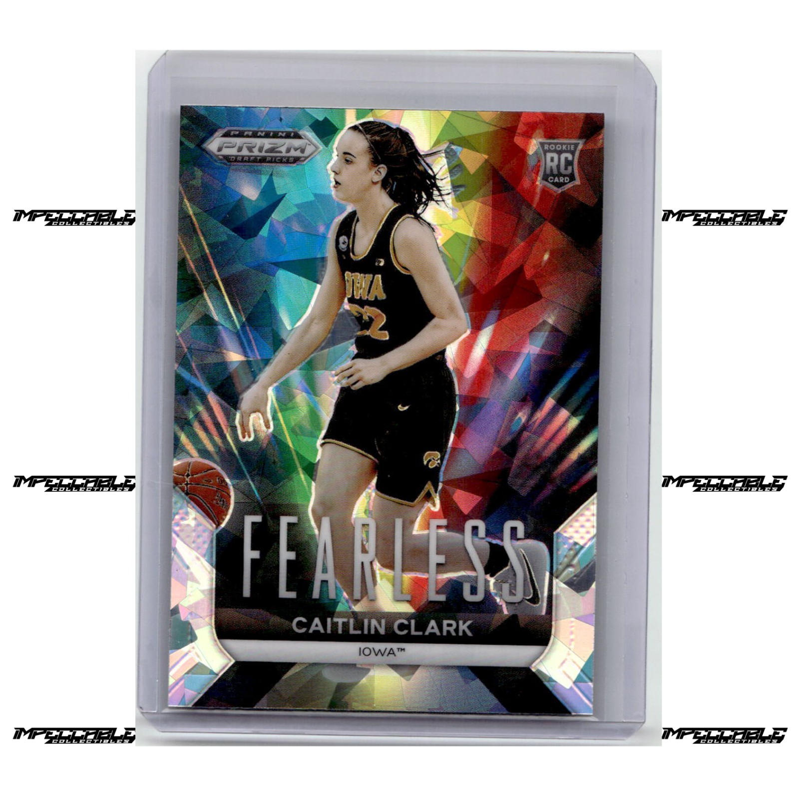 2024 Panini Prizm Draft - Cracked Ice #24 Caitlin Clark Rookie Fearless SSP