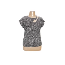 INC Int'l Concepts XL Black Graphic Print Blouse