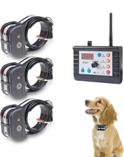 JUSTPET Intelligent 2-in-1 Dog Training & Outdoor Wireless Fence System 3 Collar