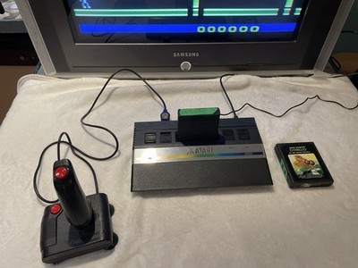 Atari 2600 Jr Long Rainbow Console With Two Games  Tested  Working Condition