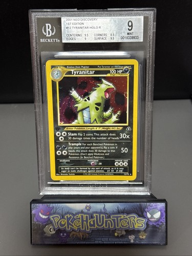 Pokemon Card Tyranitar 12/75 Neo Discovery 1ST Edition Holo BGS 9 MINT