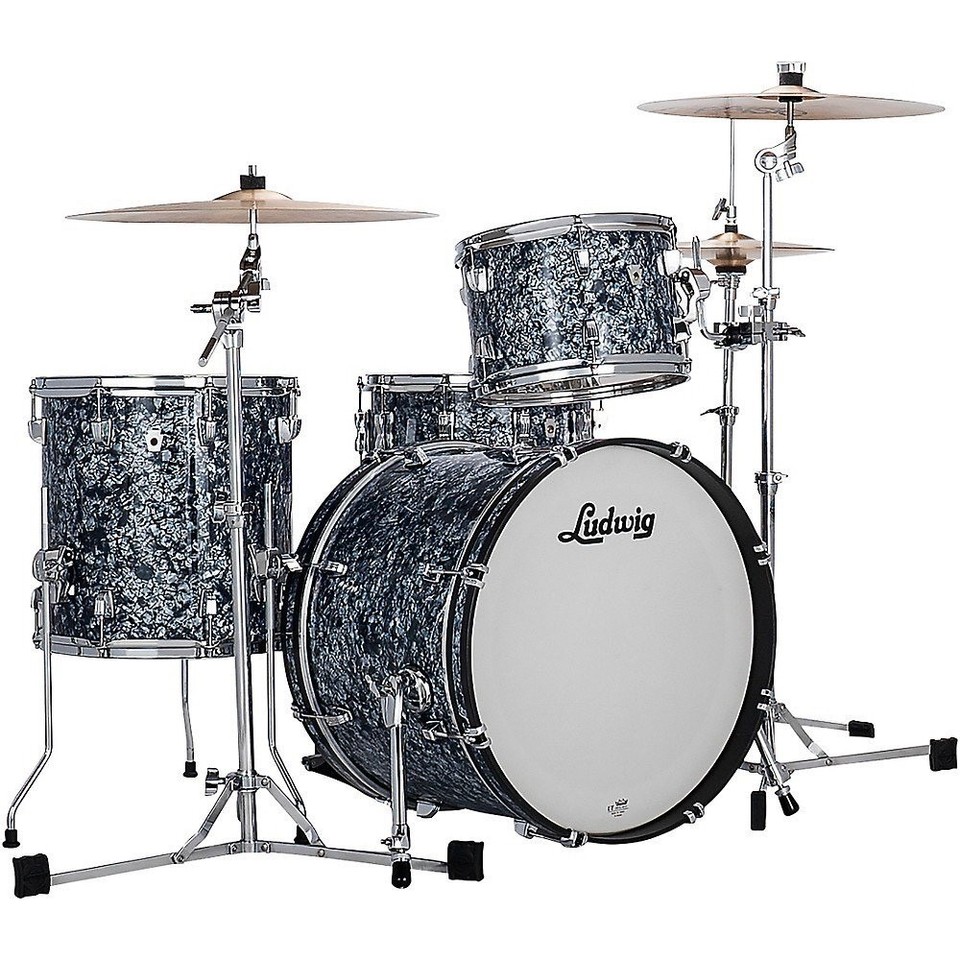 Pearl California Rocker Ludwig NeuSonic 3-piece Shell Pack - Steel Blue Pearl | eBay
